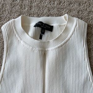 Rag & Bone Ivory Ribbed Knit Tank